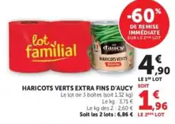 U Express d'aucy Haricots verts offre