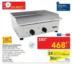 METRO METRO PROFESSIONAL Plancha inox électrique offre