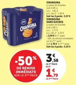 U Express ORANGINA SANS SUCRES offre