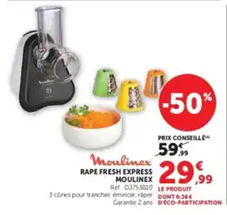 Super U Moulinex RAPE FRESH EXPRESS MOULINEX offre