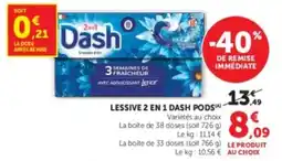U Express Dash Lessive 2 en 1 offre