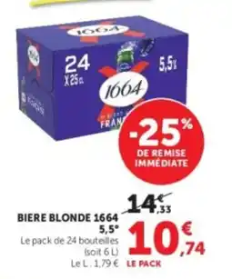 U Express 1664 BIERE BLONDE offre