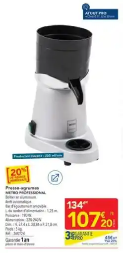 METRO METRO PROFESSIONAL Presse-agrumes offre