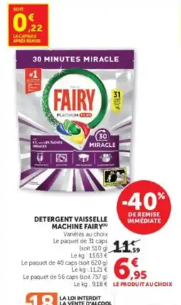 U Express FAIRY DETERGENT VAISSELLE MACHINE offre