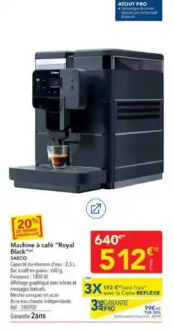 METRO SAECO Machine à café Royal Black offre