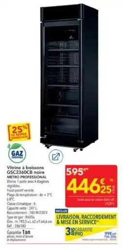 METRO METRO PROFESSIONAL Vitrine à boissons GSC2360CB noire offre