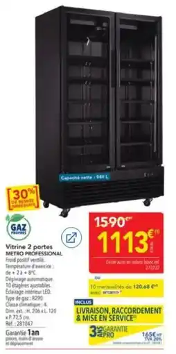 METRO METRO PROFESSIONAL Vitrine 2 portes offre
