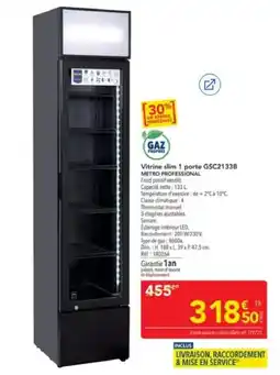 METRO METRO PROFESSIONAL Vitrine slim 1 porte GSC2133B offre
