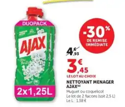 U Express AJAX NETTOYANT MENAGER offre