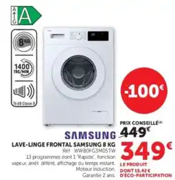Super U Samsung lave-linge frontal offre