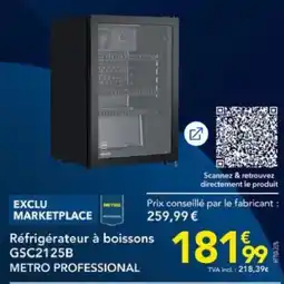 METRO METRO PROFESSIONAL Réfrigérateur à boissons GSC2125B offre