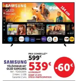 Super U Samsung téléviseur 65" qled offre