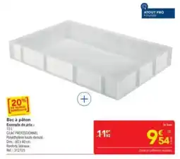 METRO GILAC PROFESSIONNEL Bac à pâton offre