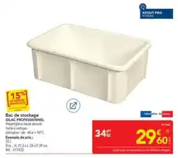 METRO GILAC PROFESSIONNEL Bac de stockage offre