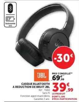 Super U JBL CASQUE BLUETOOTH A REDUCTION DE BRUIT offre