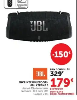 Super U JBL ENCEINTE BLUETOOTH JBL XTREME 3 offre