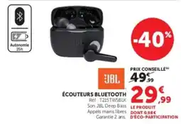 Super U JBL ÉCOUTEURS BLUETOOTH offre