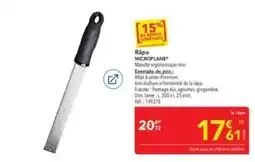 METRO MICROPLANE Râpe offre