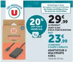 Super U U Adaptateur multiports 4 en 1 offre