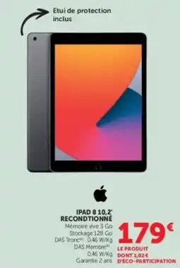 Super U Apple IPAD 8 10,2' offre