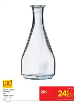 METRO ARCOROC Carafe "Carre" offre