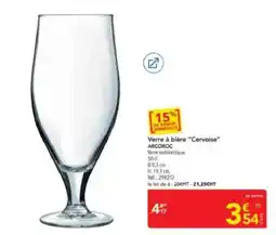 METRO ARCOROC Verre à bière "Cervoise" offre