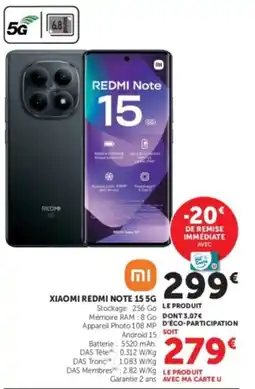 Super U XIAOMI REDMI NOTE 15 5G offre