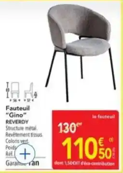 METRO REVERDY Fauteuil "Gino" offre