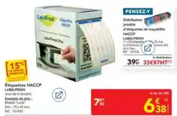 METRO LabelFresh Étiquettes HACCP offre
