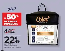 Carrefour Market Colas Normand couette offre