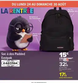 Carrefour Market Eastpak Sac à dos Padded offre