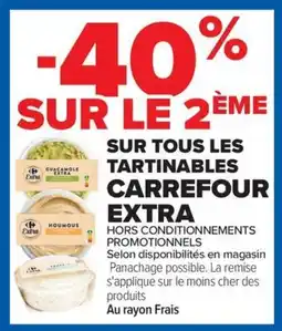 Carrefour Market Carrefour Extra sur tous les tartinables offre