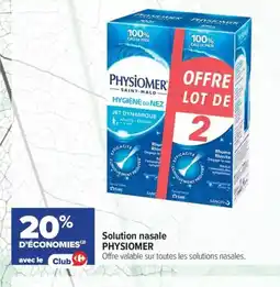 Carrefour maPara parapharmacie PHYSIOMER Solution nasale offre