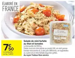 Carrefour Market Mini Farfalle au Thon et Tomates offre