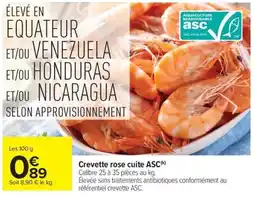 Carrefour Market Crevette rose cuite ASC offre