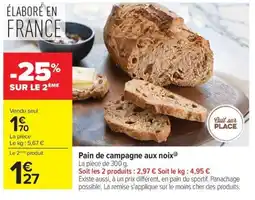 Carrefour Market Pain de campagne aux noix offre