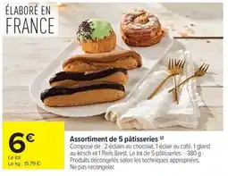 Carrefour Market Assortiment de 5 pâtisseries offre