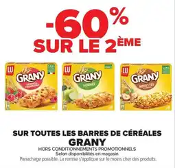 Carrefour Market Grany sur toutes les barres de céréales offre