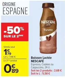 Carrefour Market NESCAFÉ Boisson Lactée offre