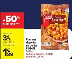 Carrefour Market Findus Pommes Rissolées offre