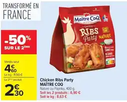Carrefour Market MAÎTRE COQ Chicken Ribs Party offre