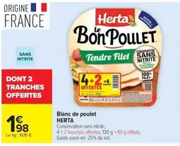 Carrefour Market Herta le Bon Poulet offre