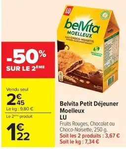 Carrefour Market Belvita Petit Déjeuner Moelleux offre