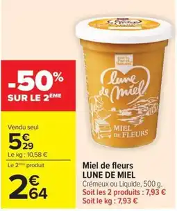 Carrefour Market LUNE DE MIEL Miel de fleurs offre