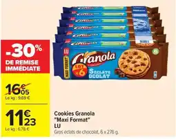 Carrefour Market LU Cookies Granola offre