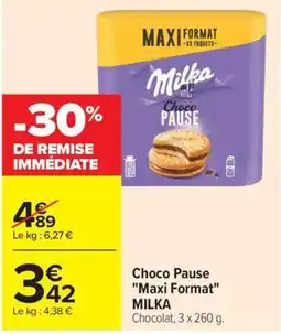 Carrefour Market MILKA Choco Pause offre