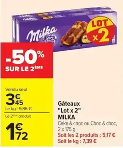 Carrefour Market Milka Gâteaux offre