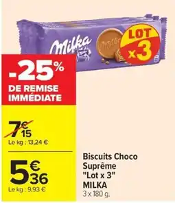 Carrefour Market Milka Biscuits Choco Suprême offre