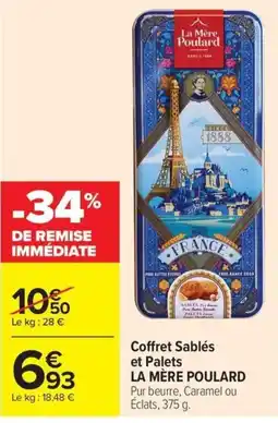 Carrefour Market LA MÈRE POULARD Coffret Sablés et Palets offre