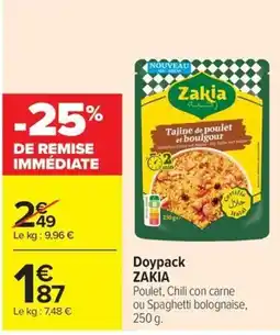 Carrefour Market Zakia Tajine de poulet et boulgour offre
